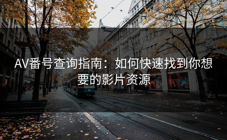 AV番号查询指南：如何快速找到你想要的影片资源
